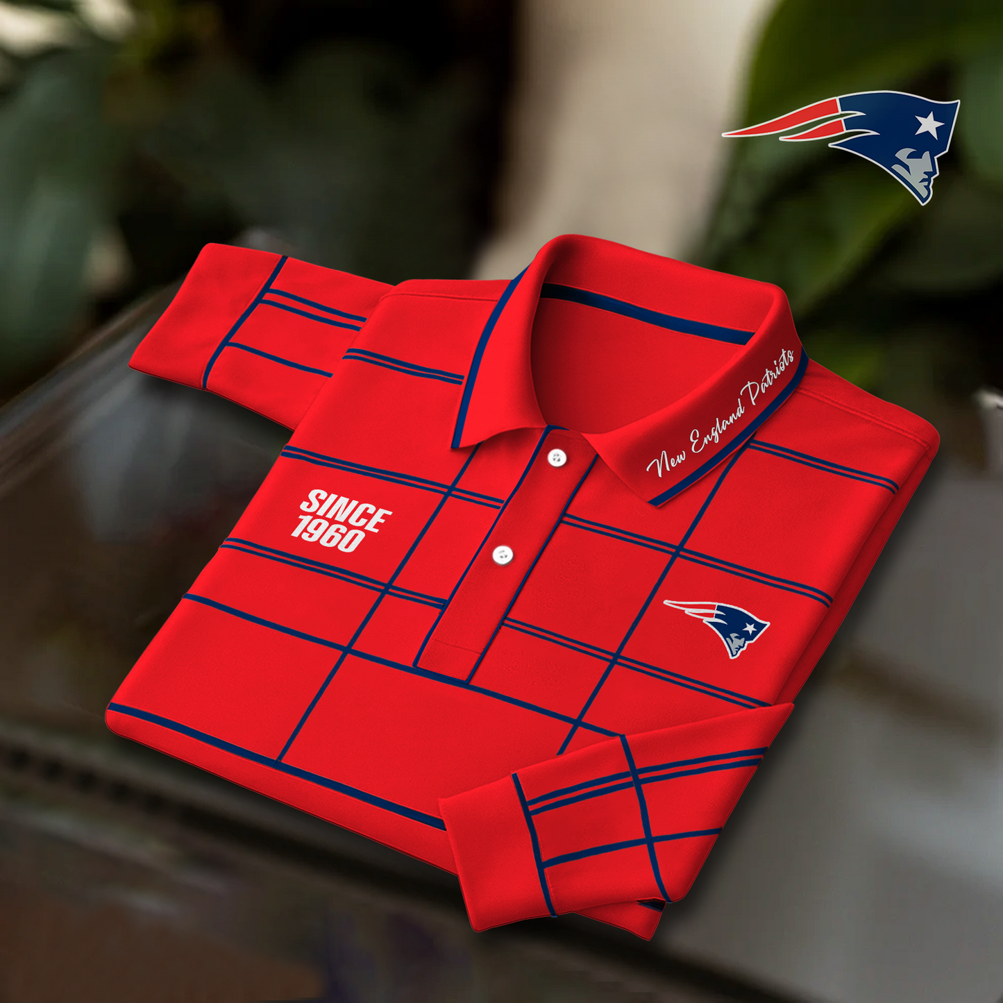 NE x NFL Polo Shirt Long Sleeve DatND DVT