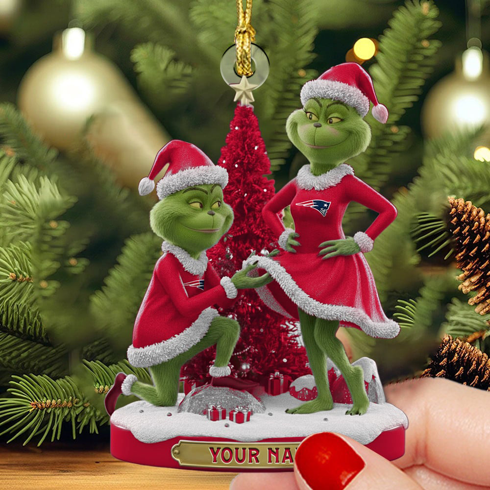 NEP NFL Personalized Funny Christmas Couple Ornament Gift For Family DDTNTL