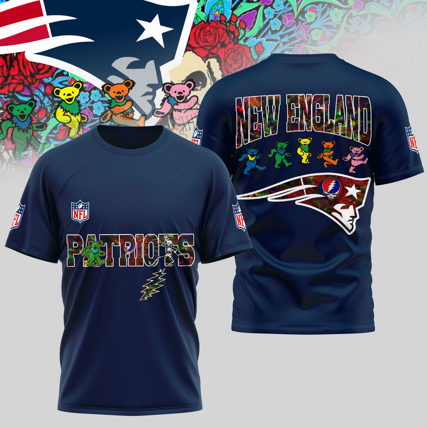 NEP Premium NFL Dancing Bear T-Shirt DDT HLPHUONG