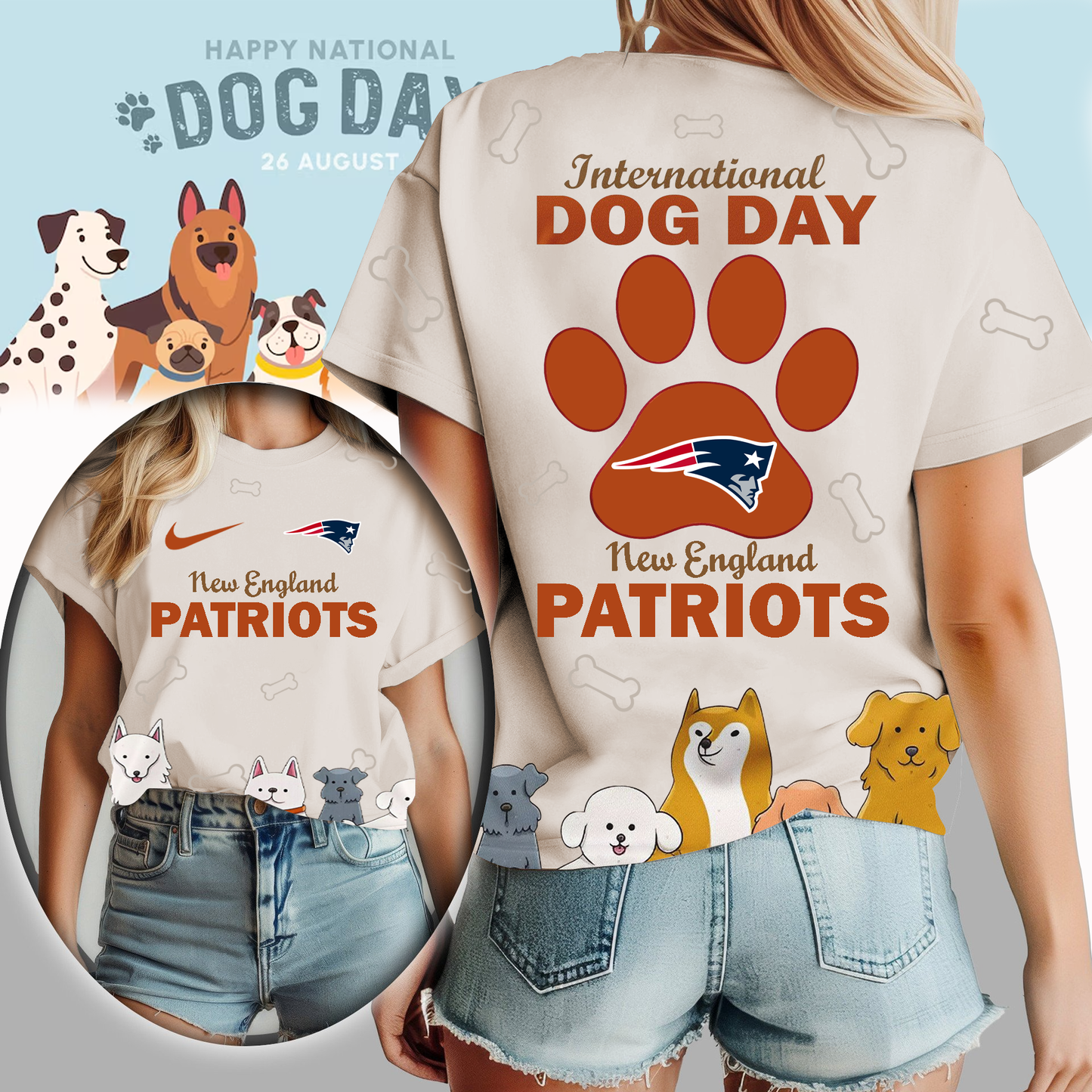 NEP Premium NFL International Dog Day 3D Shirt DDT CTND