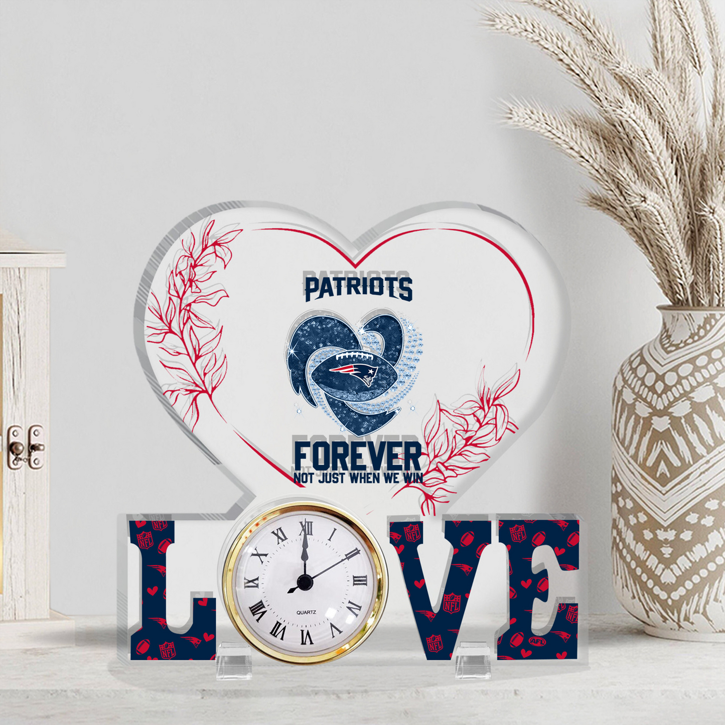 NEP x NFL Forever Not Just When We Win Acrylic Clock DATND TANTD