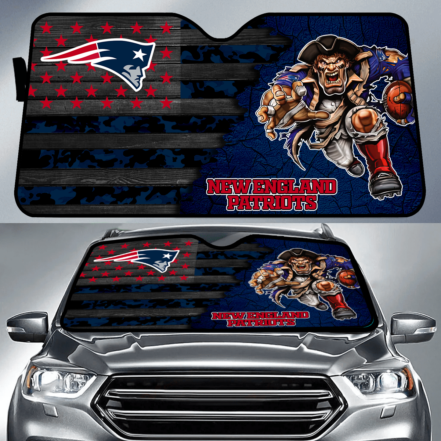 NEP x NFL Personalized Auto Sun Shade DATND TANTD