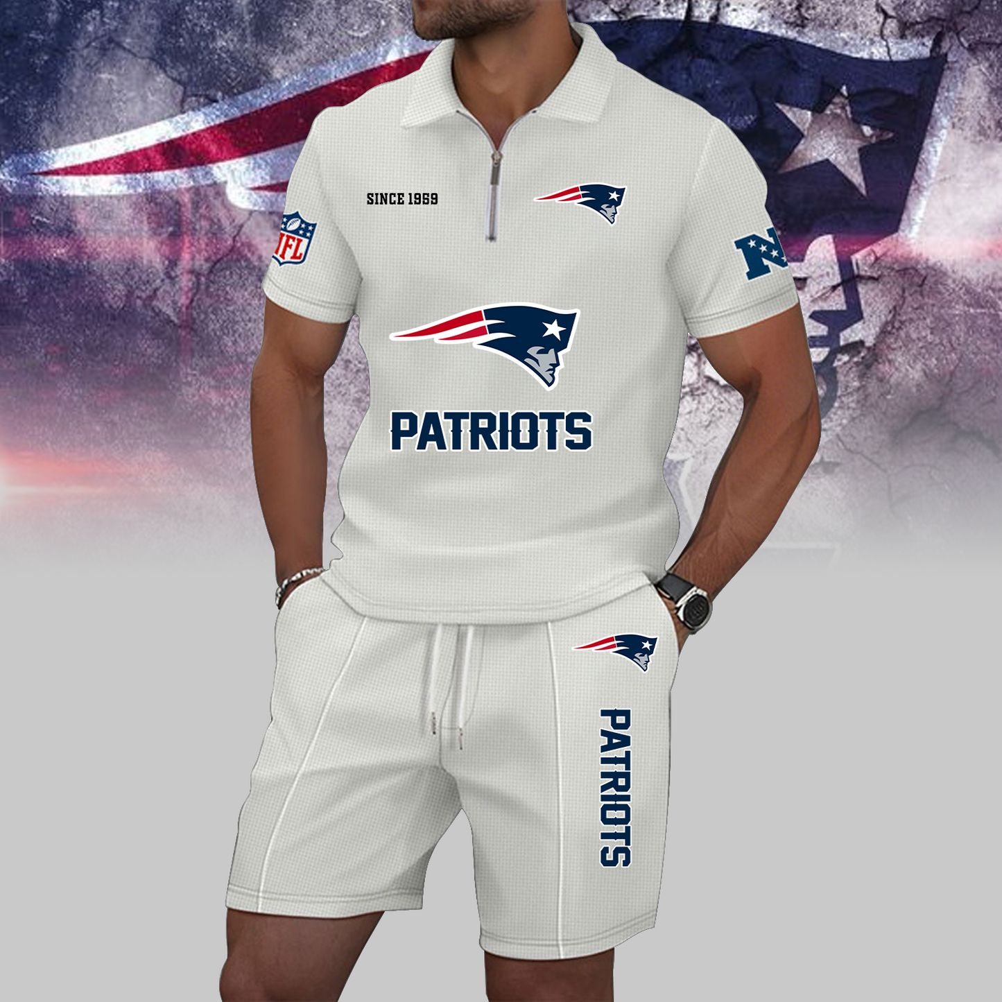 NEP x NFL Zip Polo Set DATND TANTD