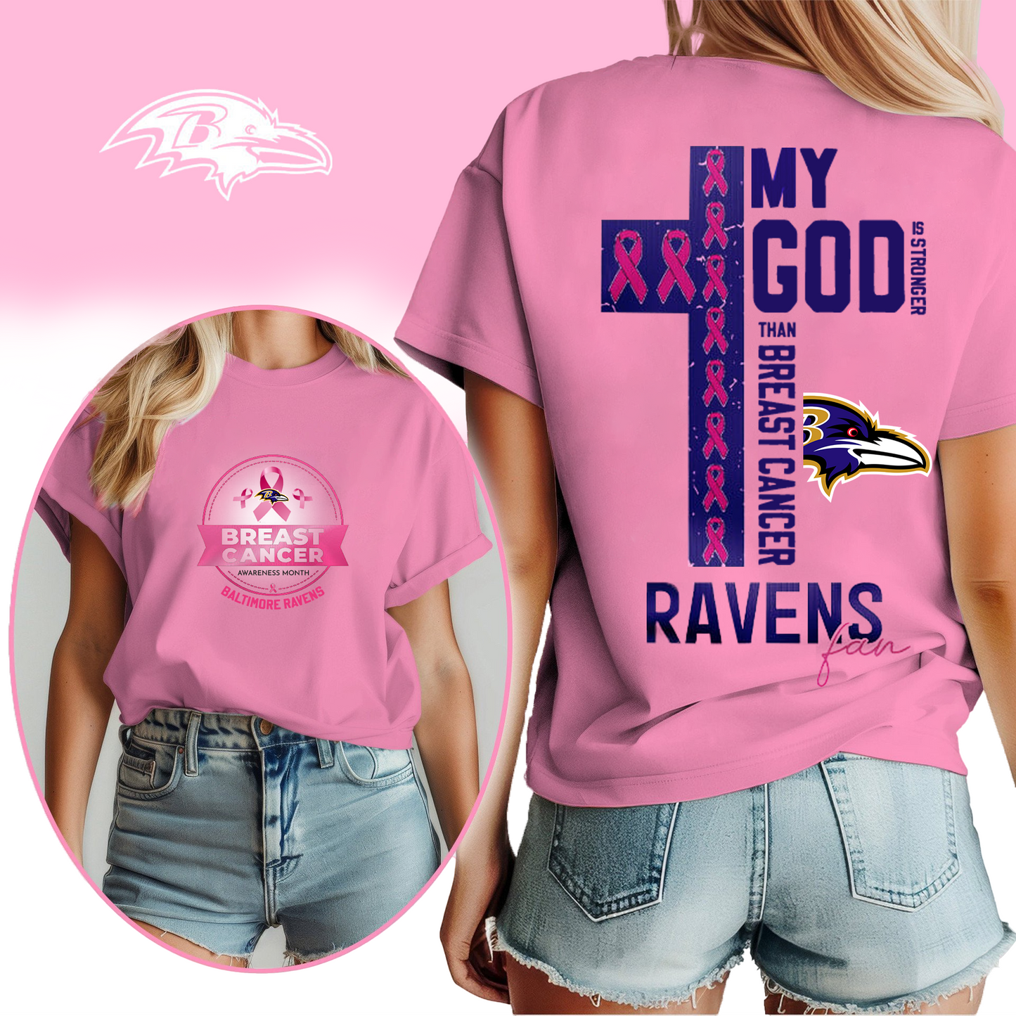 NFL BR - Breast Cancer My God In Stronger Shirt DDT HLP