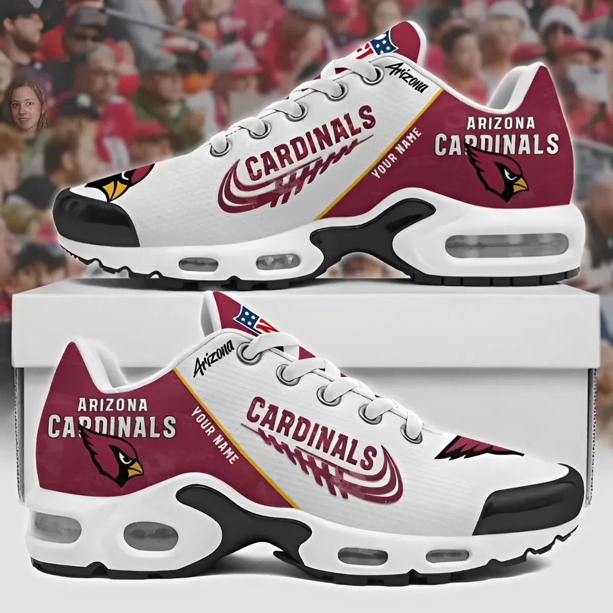 NFL x ARI Customize Your Name Ver 28 Sport Shoes V1 NAK NHM