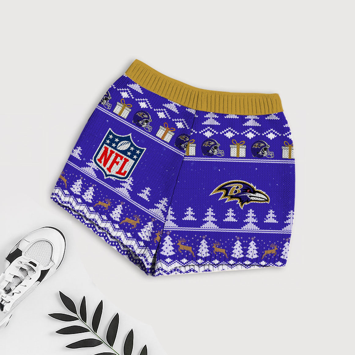 NFL x BAL Touchdown Holiday Sweatshirt & Shorts Set HLP 251025