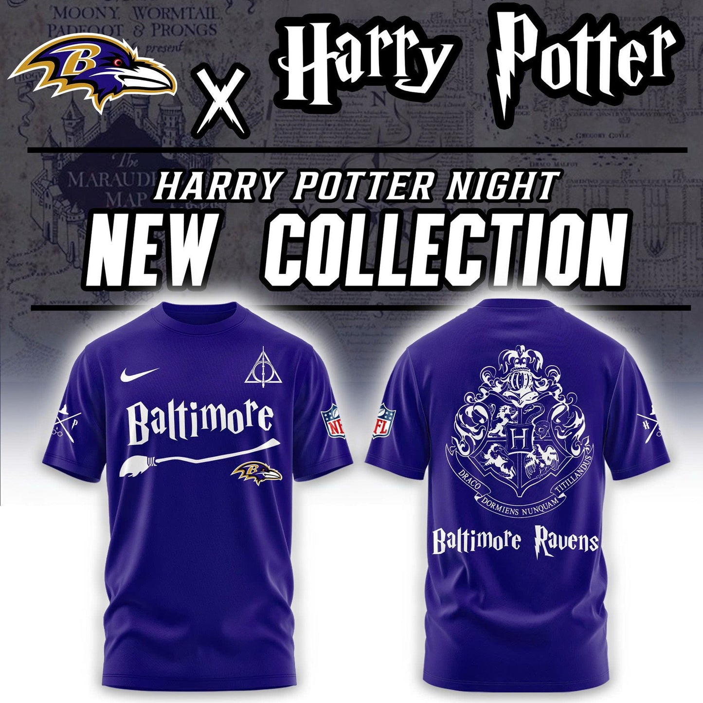 NFL x BAL x Harry Potter 3D Shirt HLP 251025