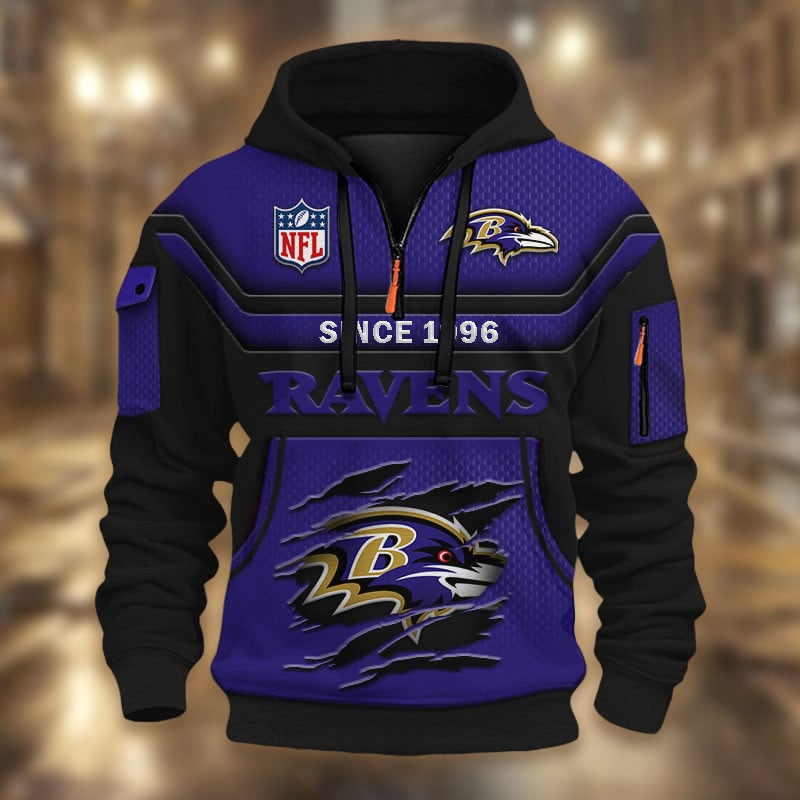 NFL x BR Multicolor Zip Hoodie Shirt DDT CTND