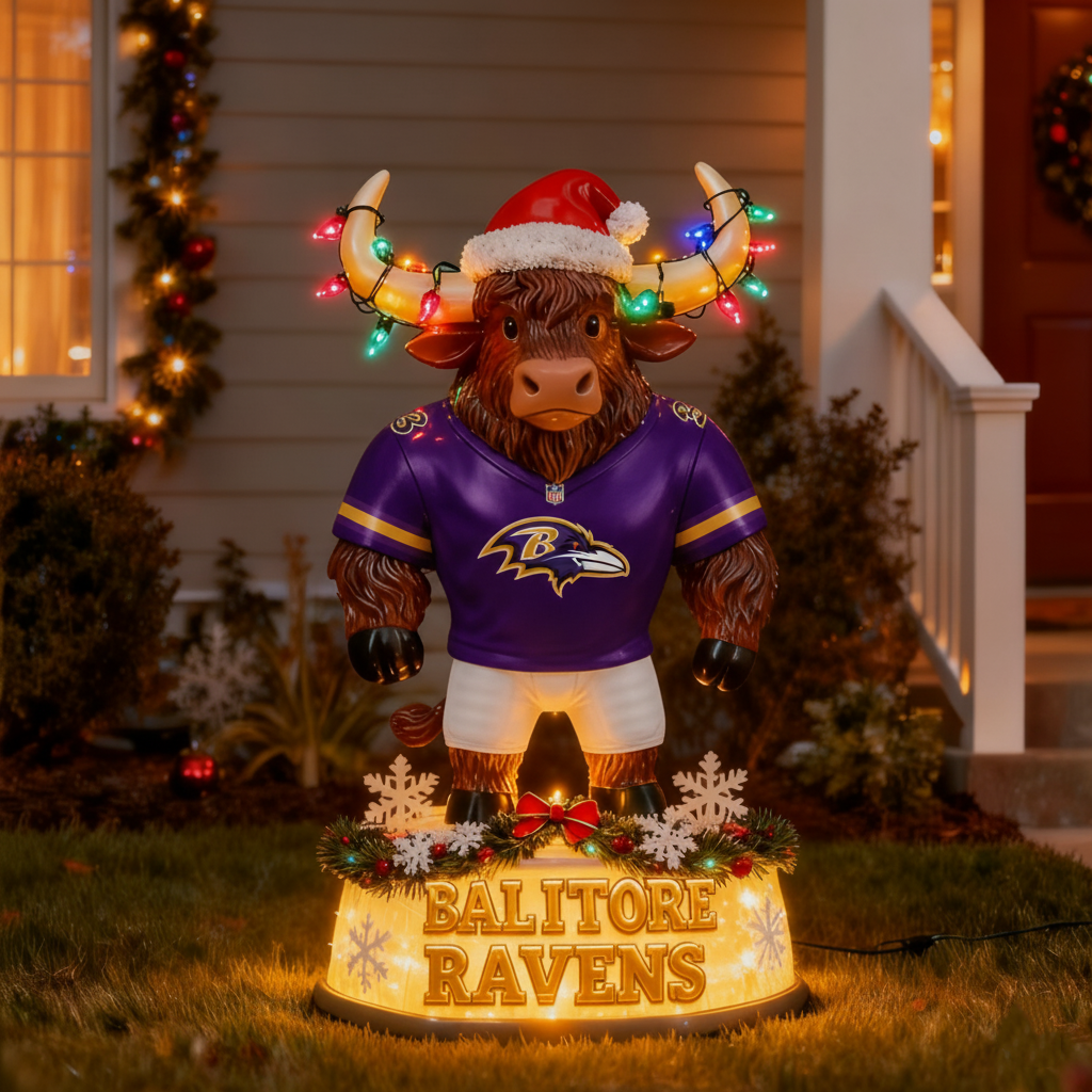 NFL x BR Spirit Yak Christmas LED Statue V1 NAK