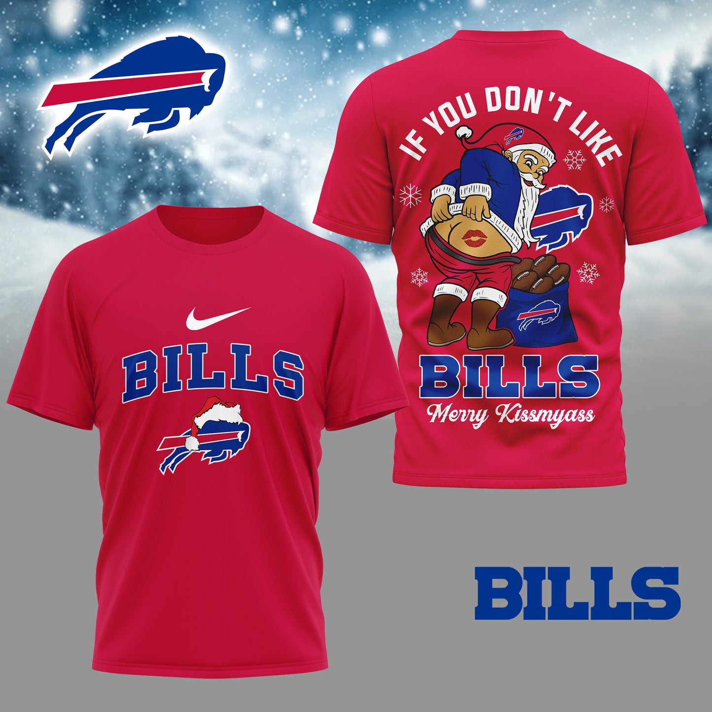 NFL x BUF Funny Xmas 3D Shirt HLP