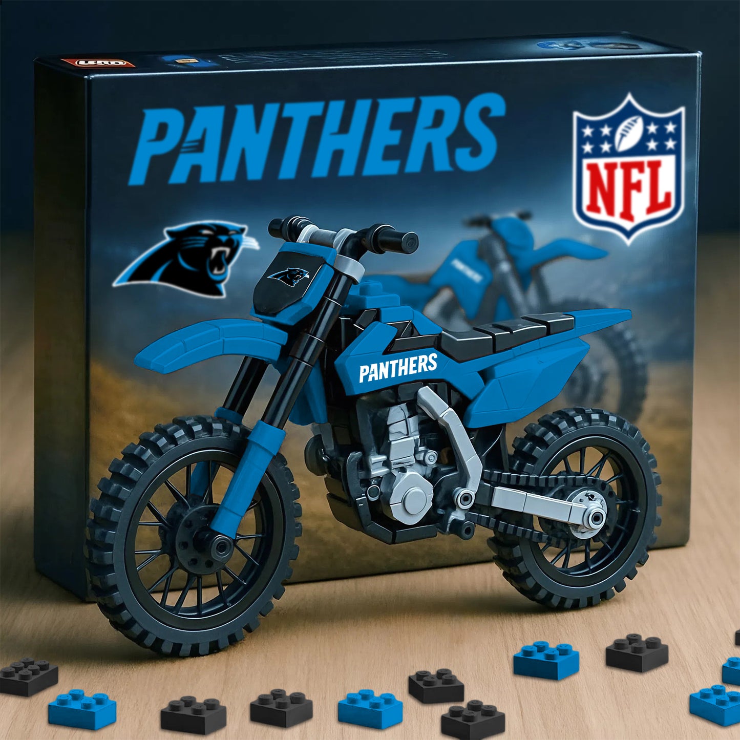 NFL x CAR Motorcycle Building Block Set V1 NAK NHM