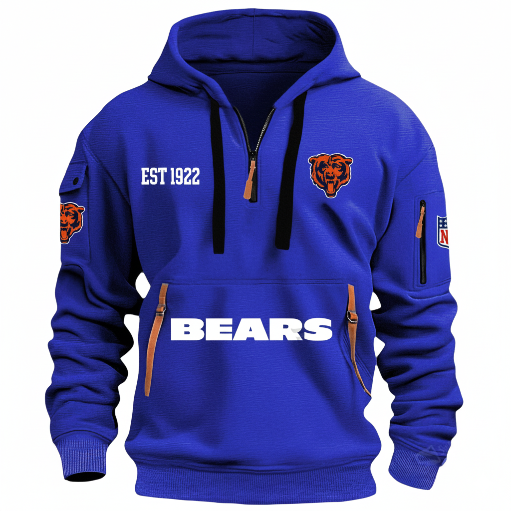 NFL x CHI EST 1922 HOODIE HALF ZIPPER HLP