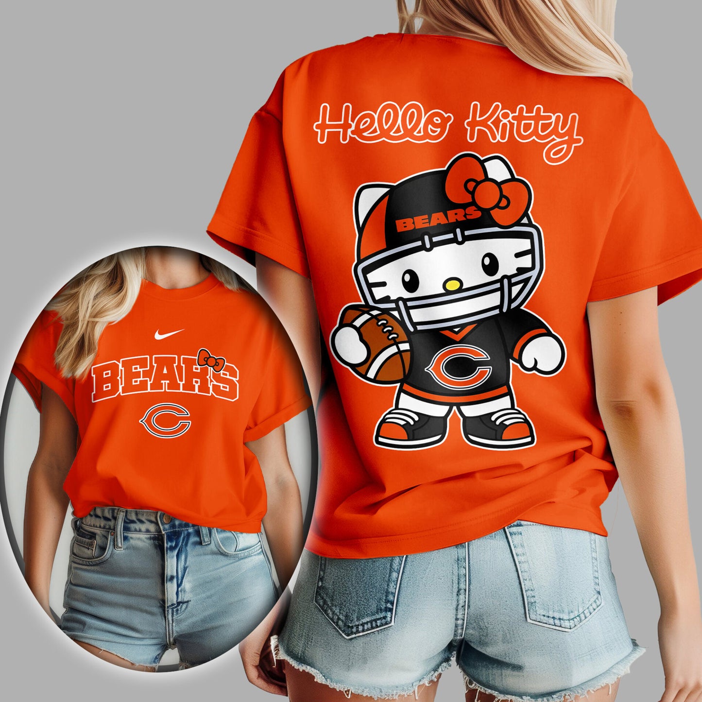 NFL x CHI Hello Kitty Premium 3D Shirt HLP