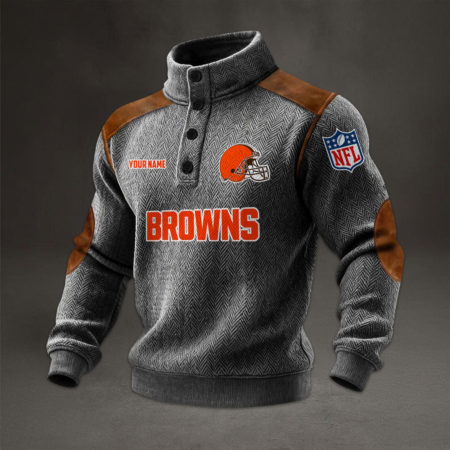 NFL x CLE Men stand-up collar sweatshirt V1 NAK NHM