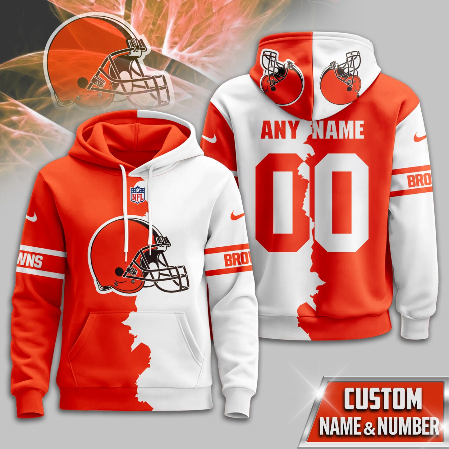 NFL x CLE Split Personalized Hoodie HLP