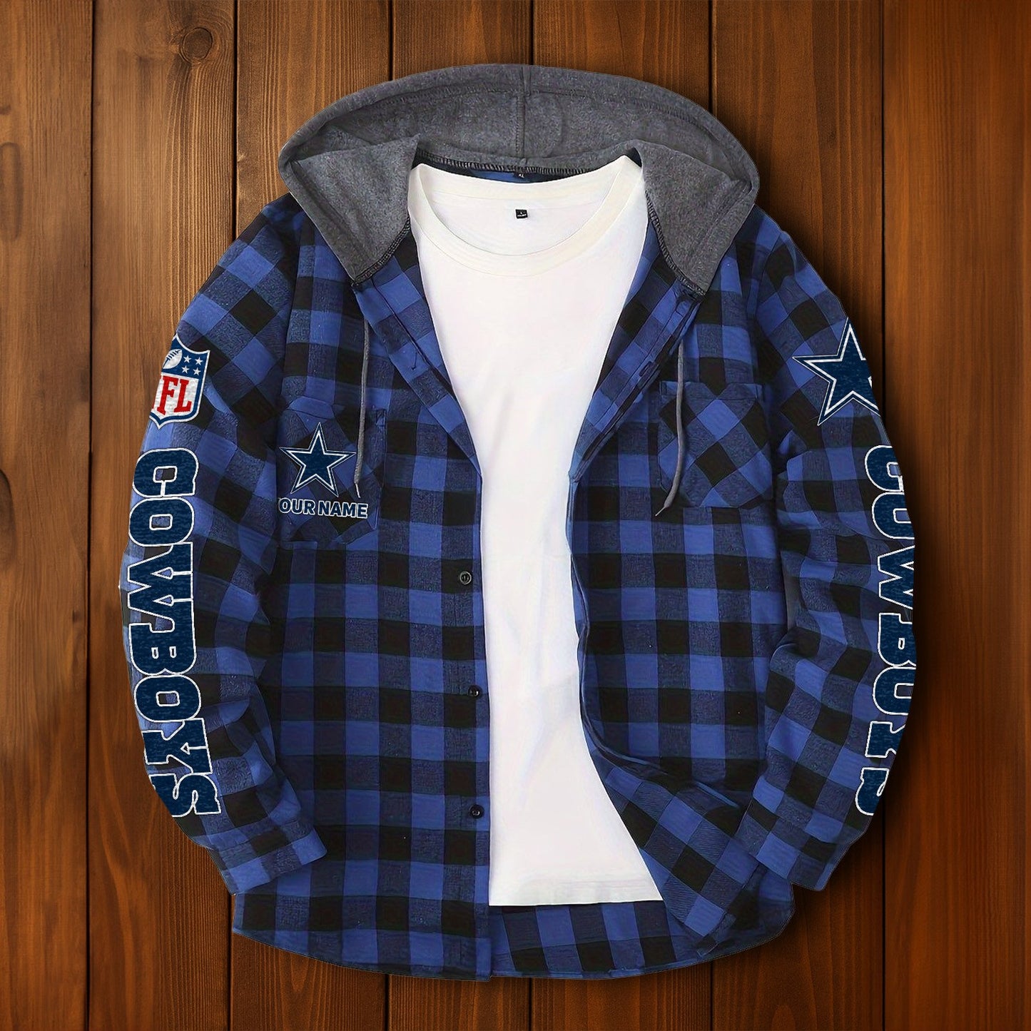 NFL x DAL Personalized Flannel Hoodie Shirts HLP