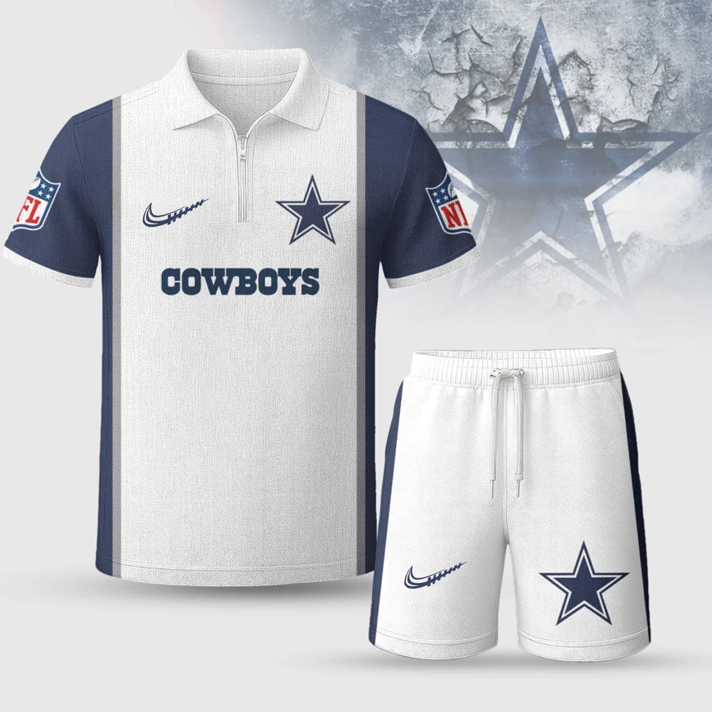 NFL x DAL Premium Combo Polo And Shorts V1 NAK NHM