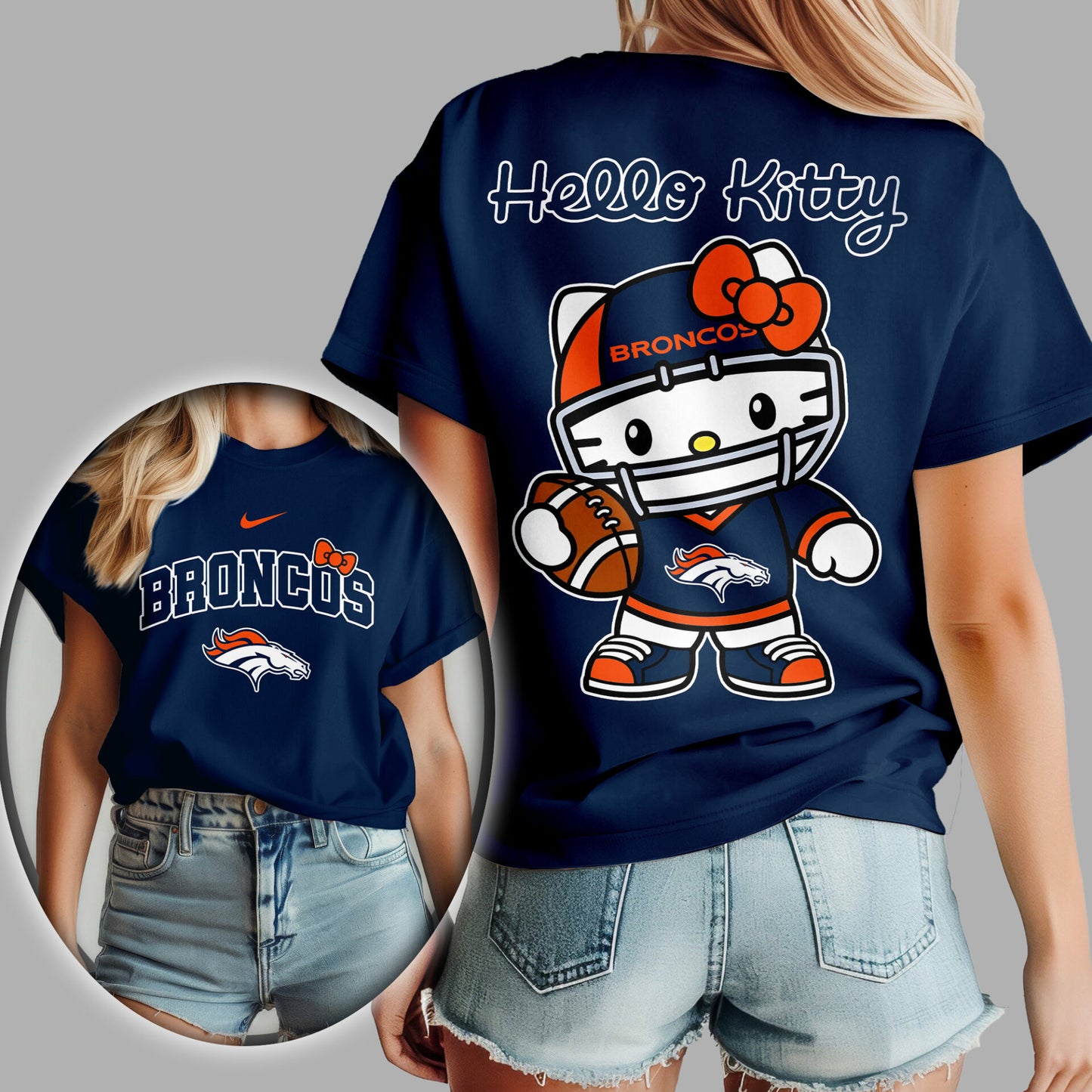 NFL x DEN Hello Kitty Premium 3D Shirt HLP