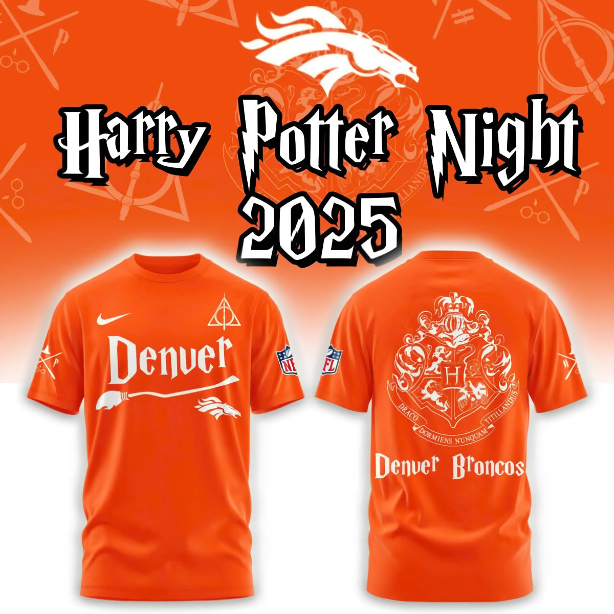NFL x DEN x Harry Potter 3D Shirt HLP 251025