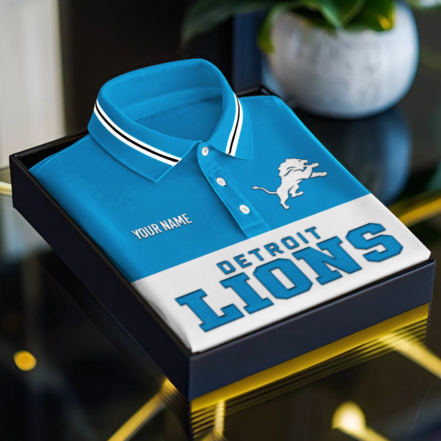 NFL x DET Full Team 3D Printed Classic Polo Shirt V1 NAK NHM