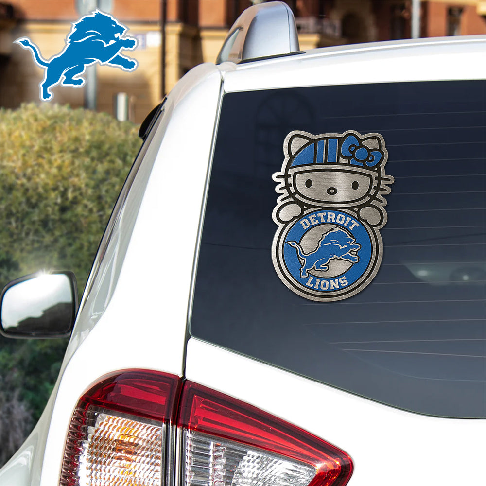 NFL x DET Hello Kitty Car Badge Sticker HLP