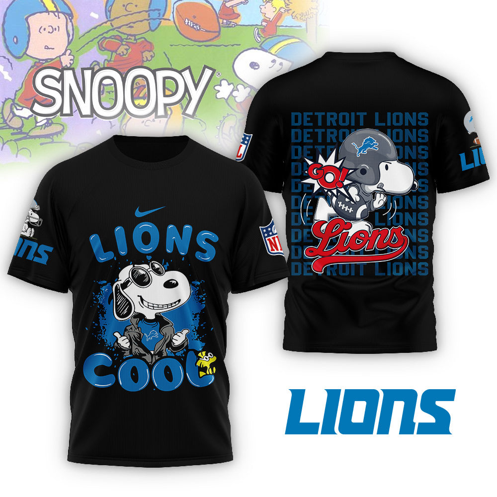 NFL x DET Snoopy Cool 3D Shirt HLP 271025