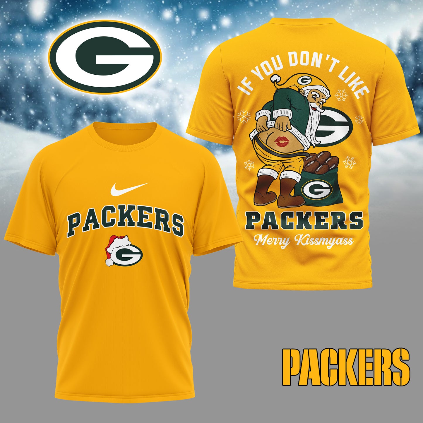 NFL x GB Funny Xmas 3D Shirt HLP