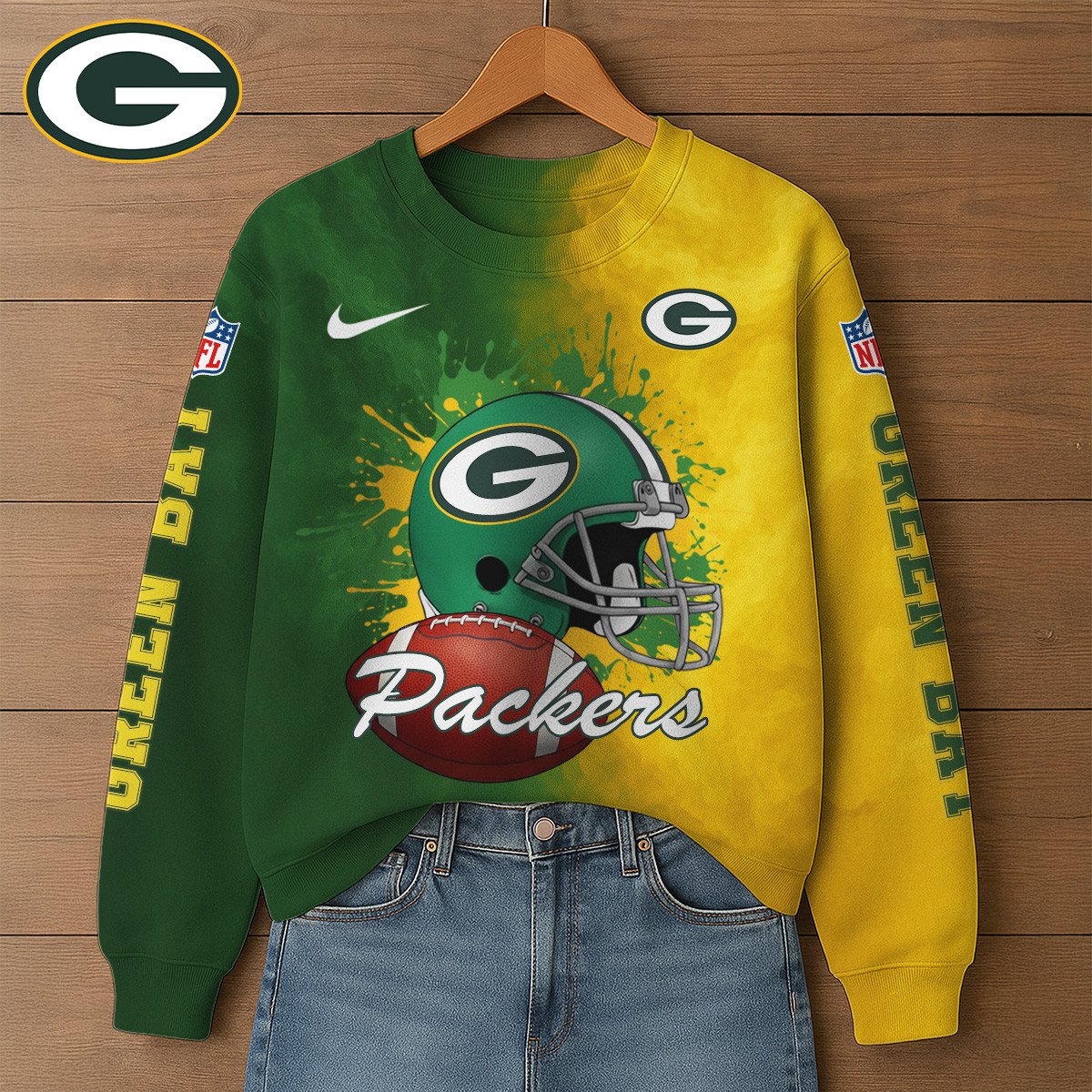 NFL x GB Premium 3D Printed Long Sleeve Sweatshirt HLP 271025