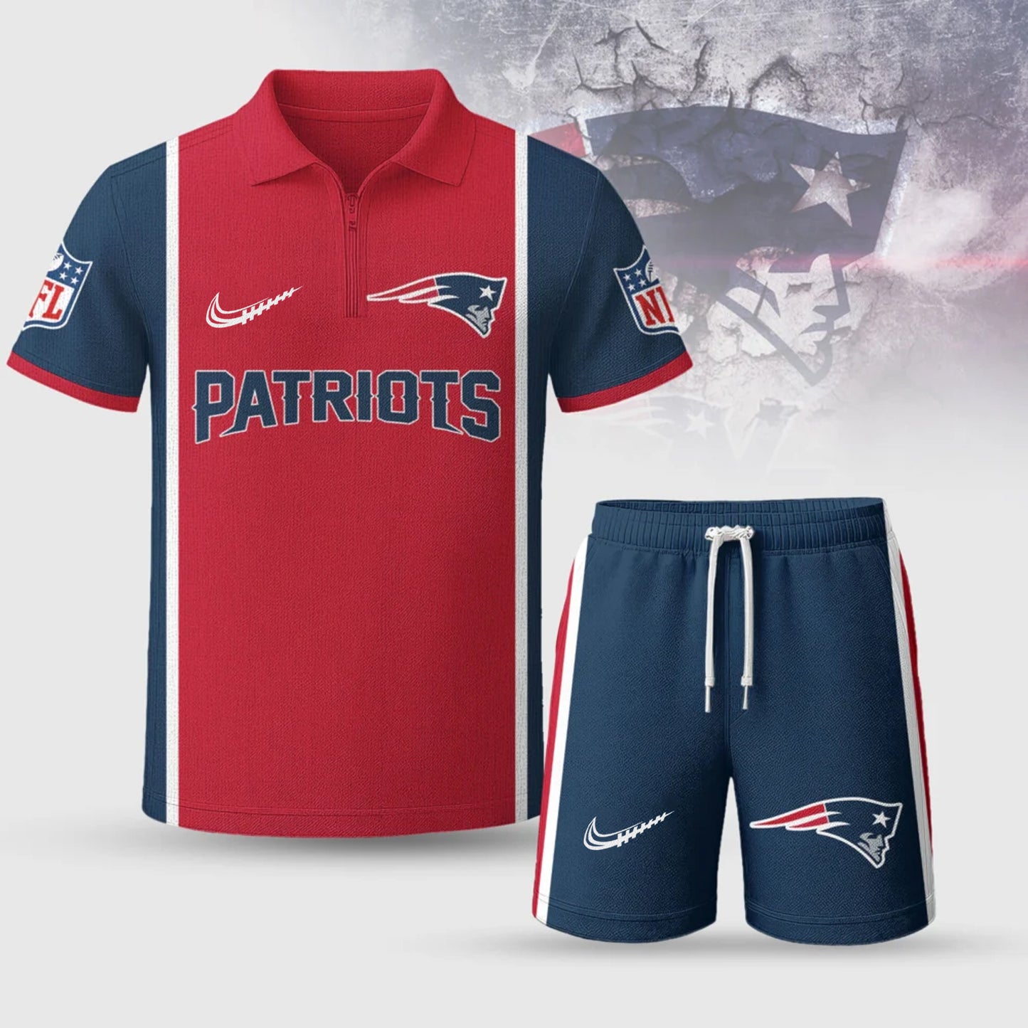 NFL x HOU Premium Combo Polo And Shorts V1 NAK NHM