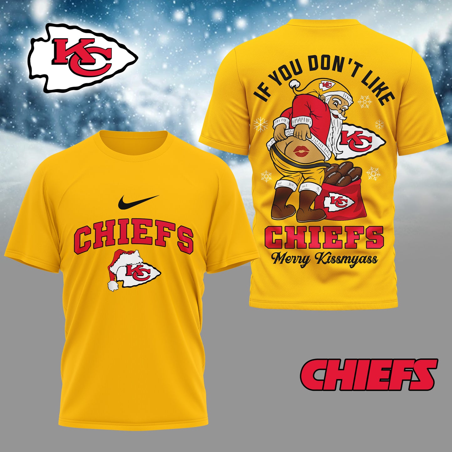 NFL x KC Funny Xmas 3D Shirt HLP