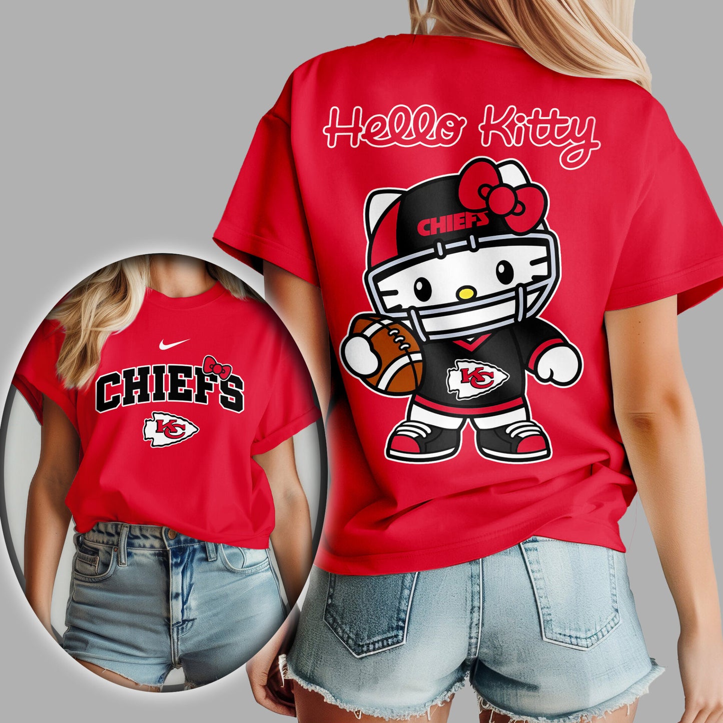 NFL x KC Hello Kitty Premium 3D Shirt HLP