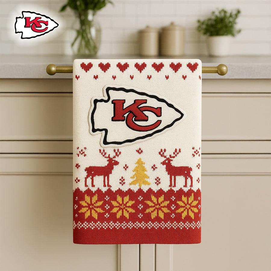 NFL x KC Premium NFL Christmas Kitchen Towel V1 NAK