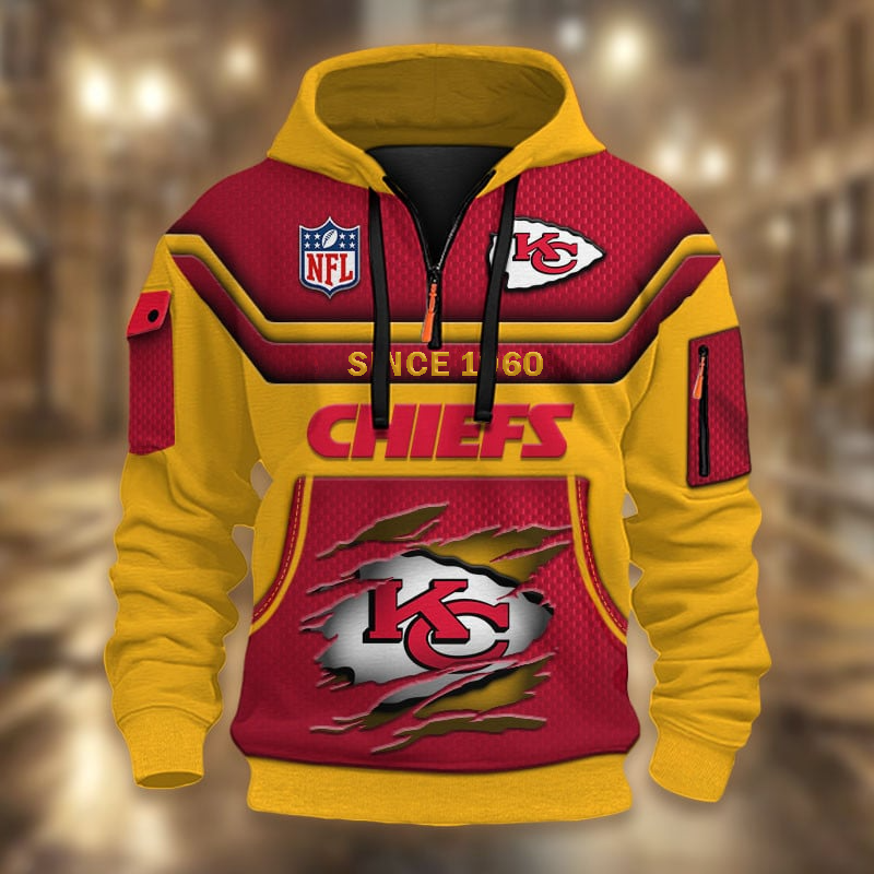 NFL x KCC Multicolor Zip Hoodie Shirt DDT CTND