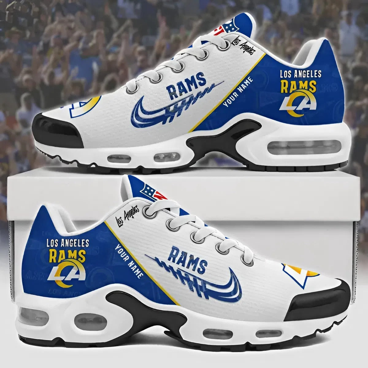 NFL x LAR Customize Your Name Ver 28 Sport Shoes V1 NAK NHM