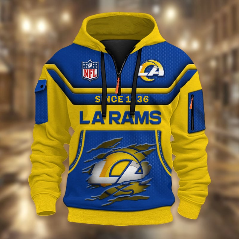 NFL x LAR Multicolor Zip Hoodie Shirt DDT CTND