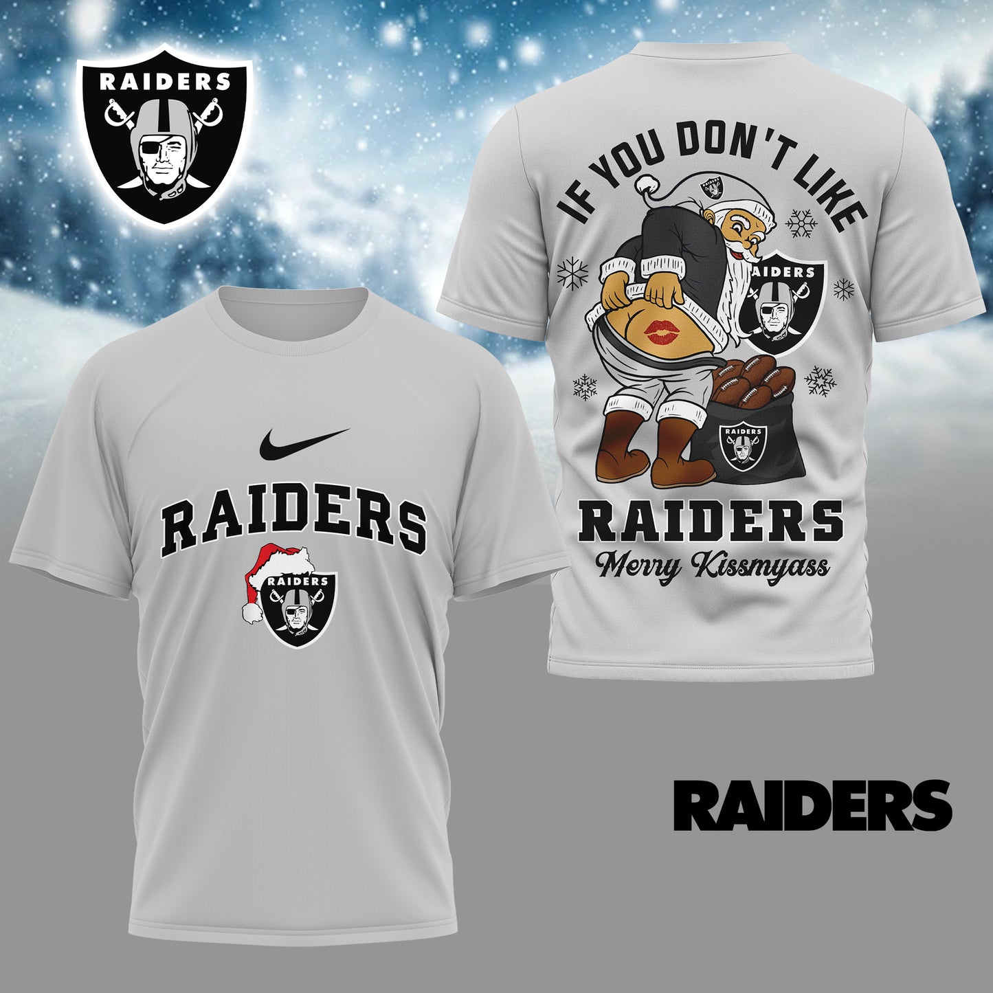 NFL x LV Funny Xmas 3D Shirt HLP