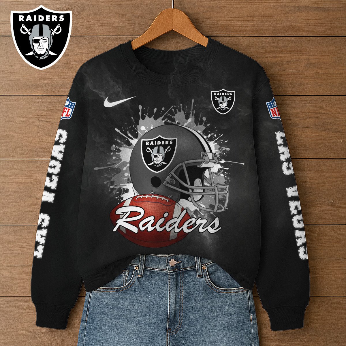 NFL x LV Premium 3D Printed Long Sleeve Sweatshirt HLP 271025