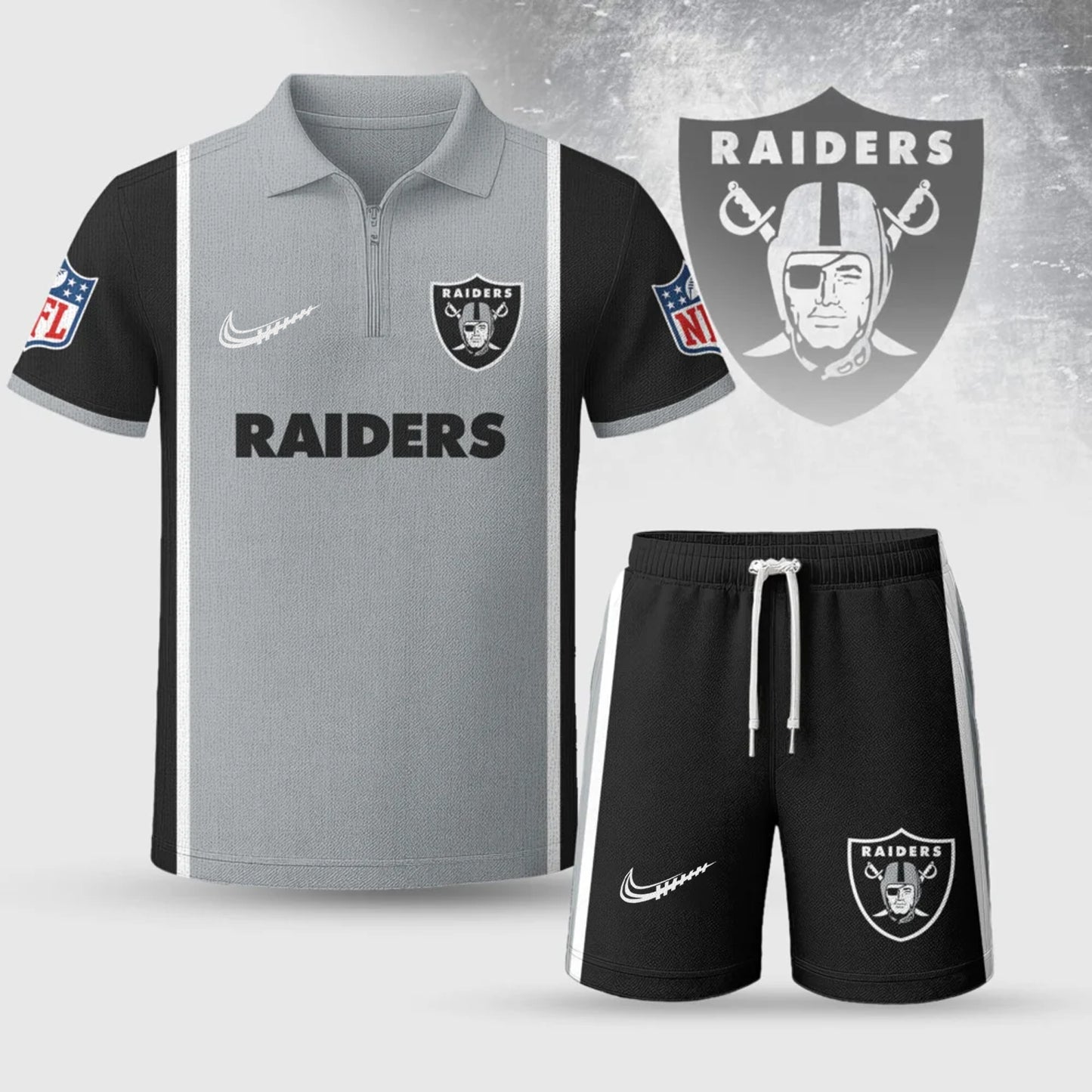 NFL x LV Premium Combo Polo And Shorts V1 NAK NHM