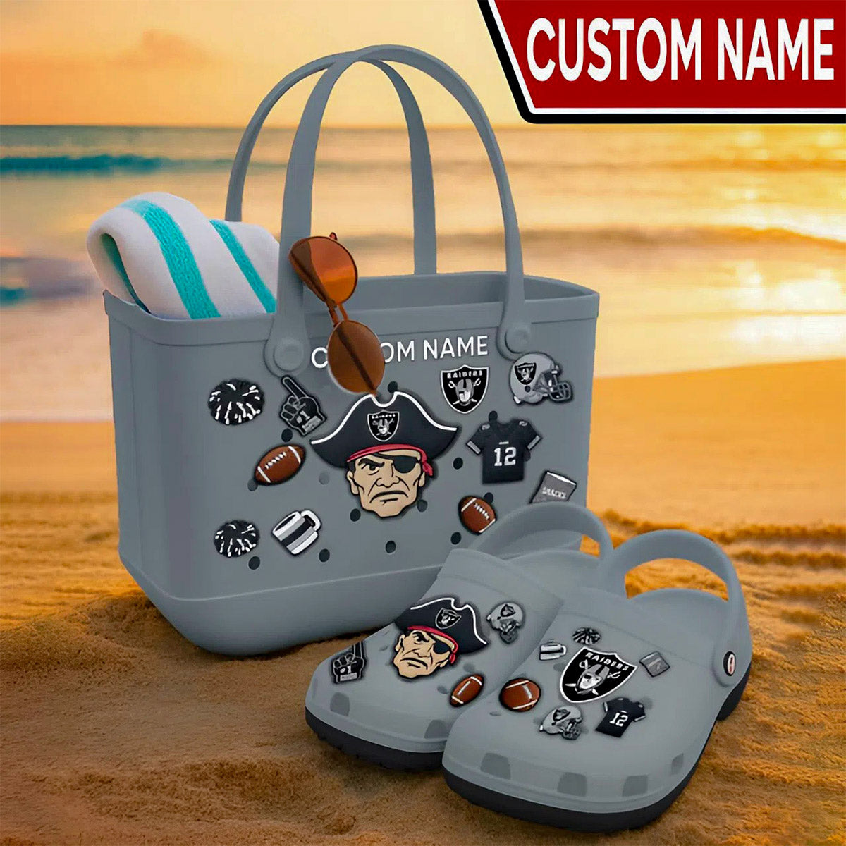 NFL x LV Special Bogg Bag And Crocs Clogs V1 NAK NHM