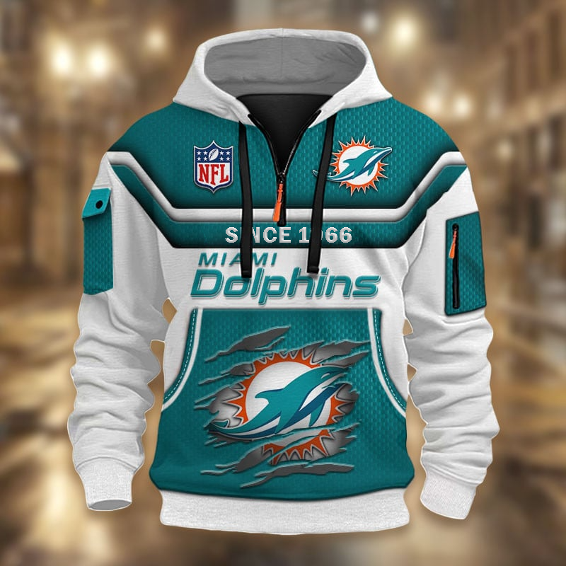 NFL x MD Multicolor Zip Hoodie Shirt DDT CTND