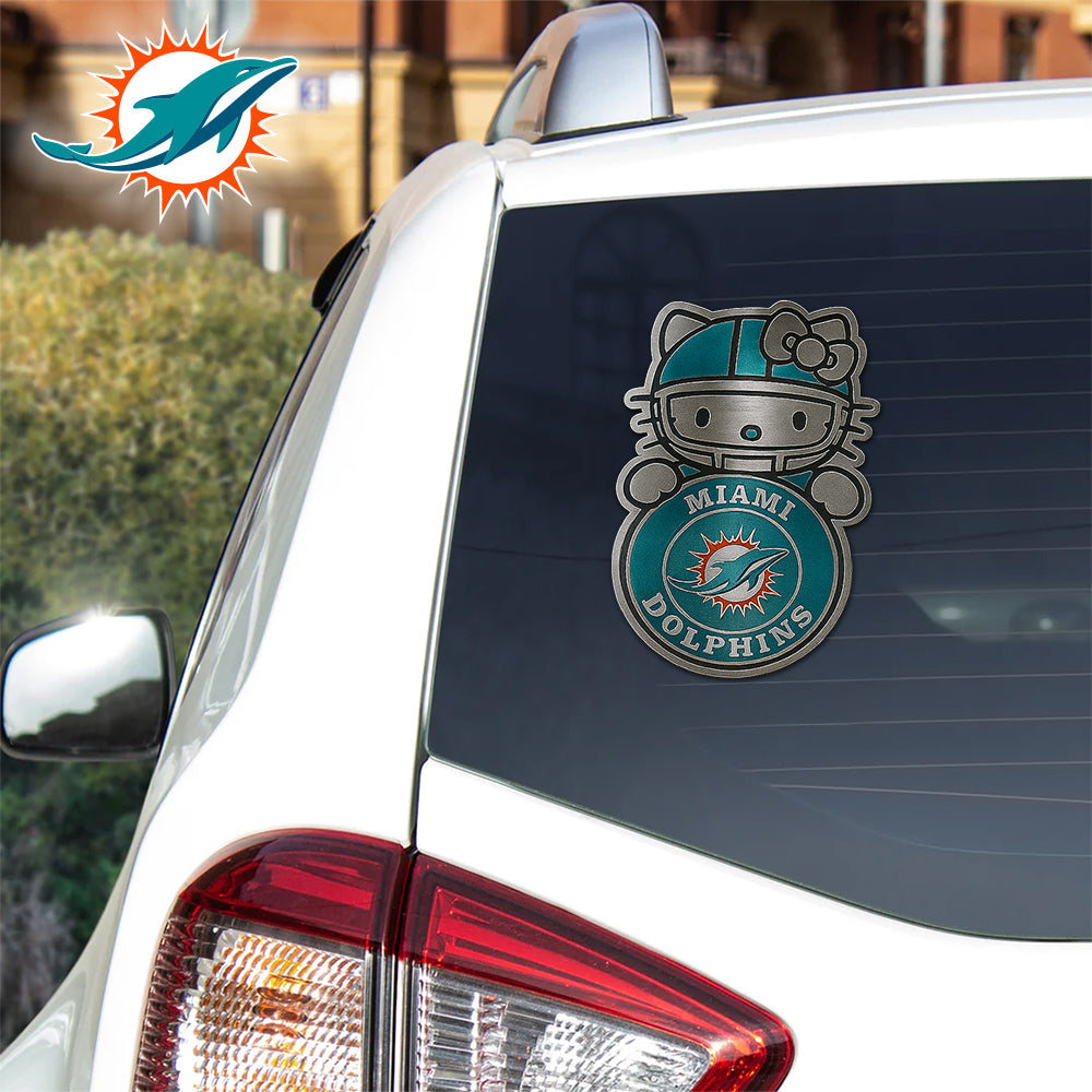 NFL x MIA Hello Kitty Car Badge Sticker HLP
