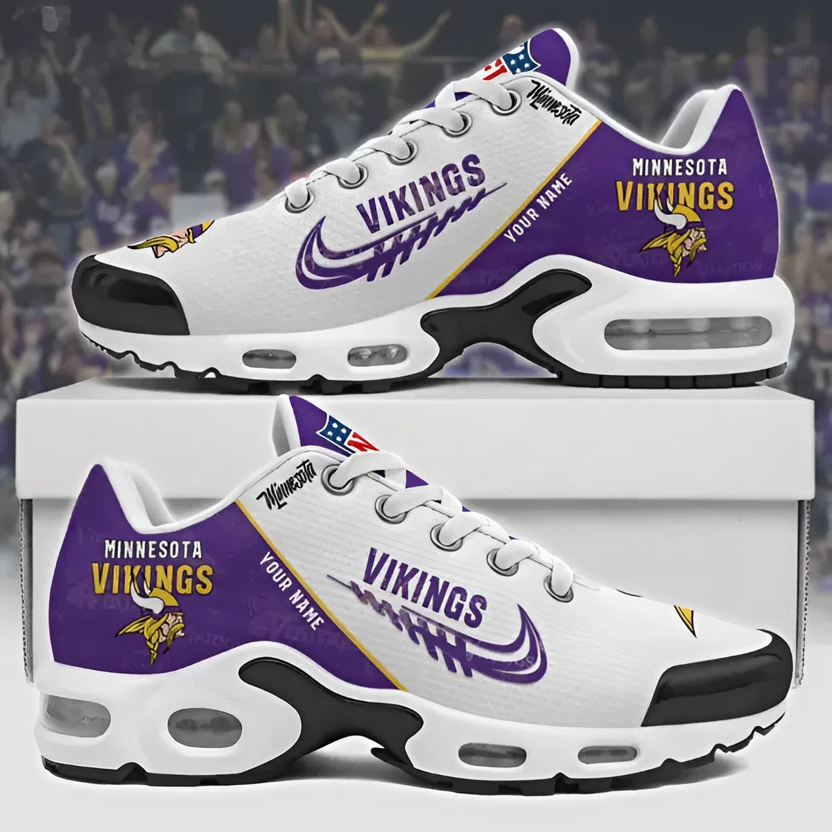 NFL x MIN Customize Your Name Ver 28 Sport Shoes V1 NAK NHM