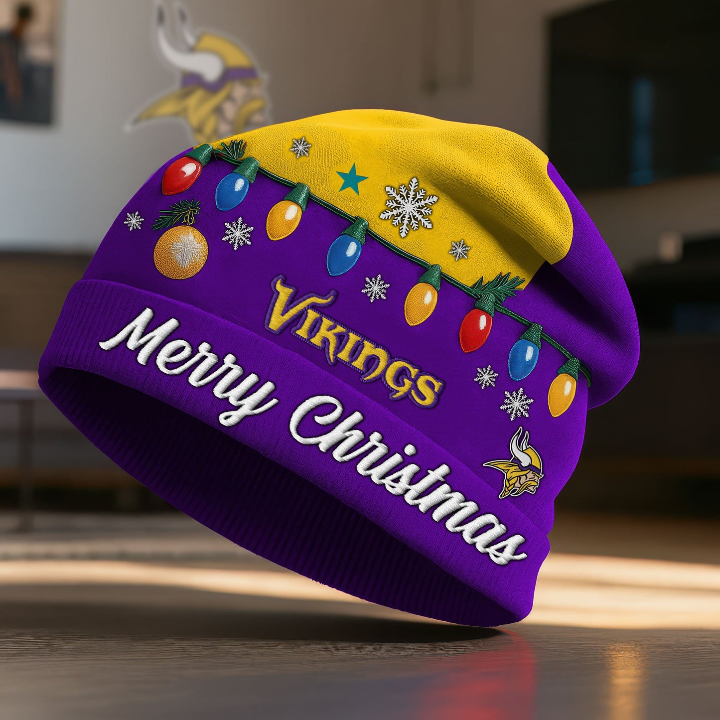 NFL x MIN Merry Christmas Beanie Hat HLP