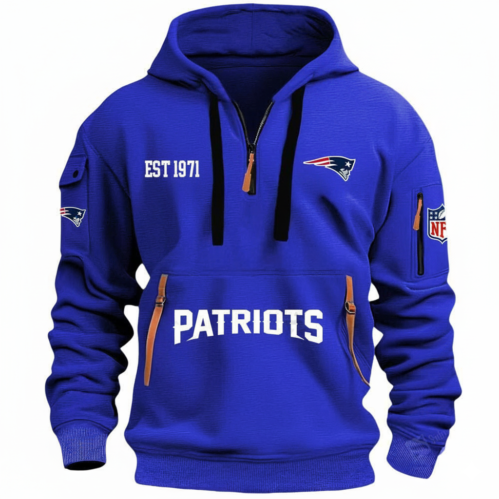NFL x NE EST 1971 HOODIE HALF ZIPPER HLP