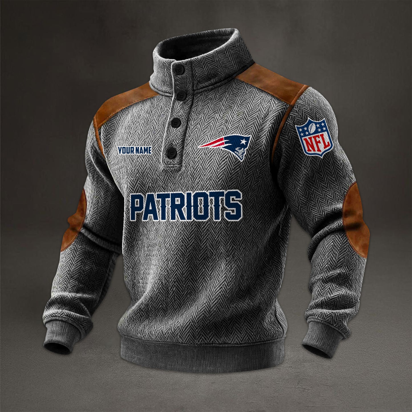 NFL x NE Men stand-up collar sweatshirt V1 NAK NHM