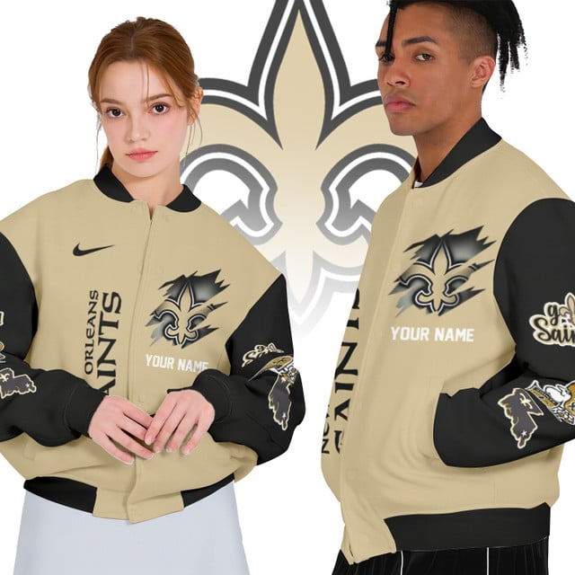 NFL x NOS Personalized Custom Baseball Jacket V1 NAK