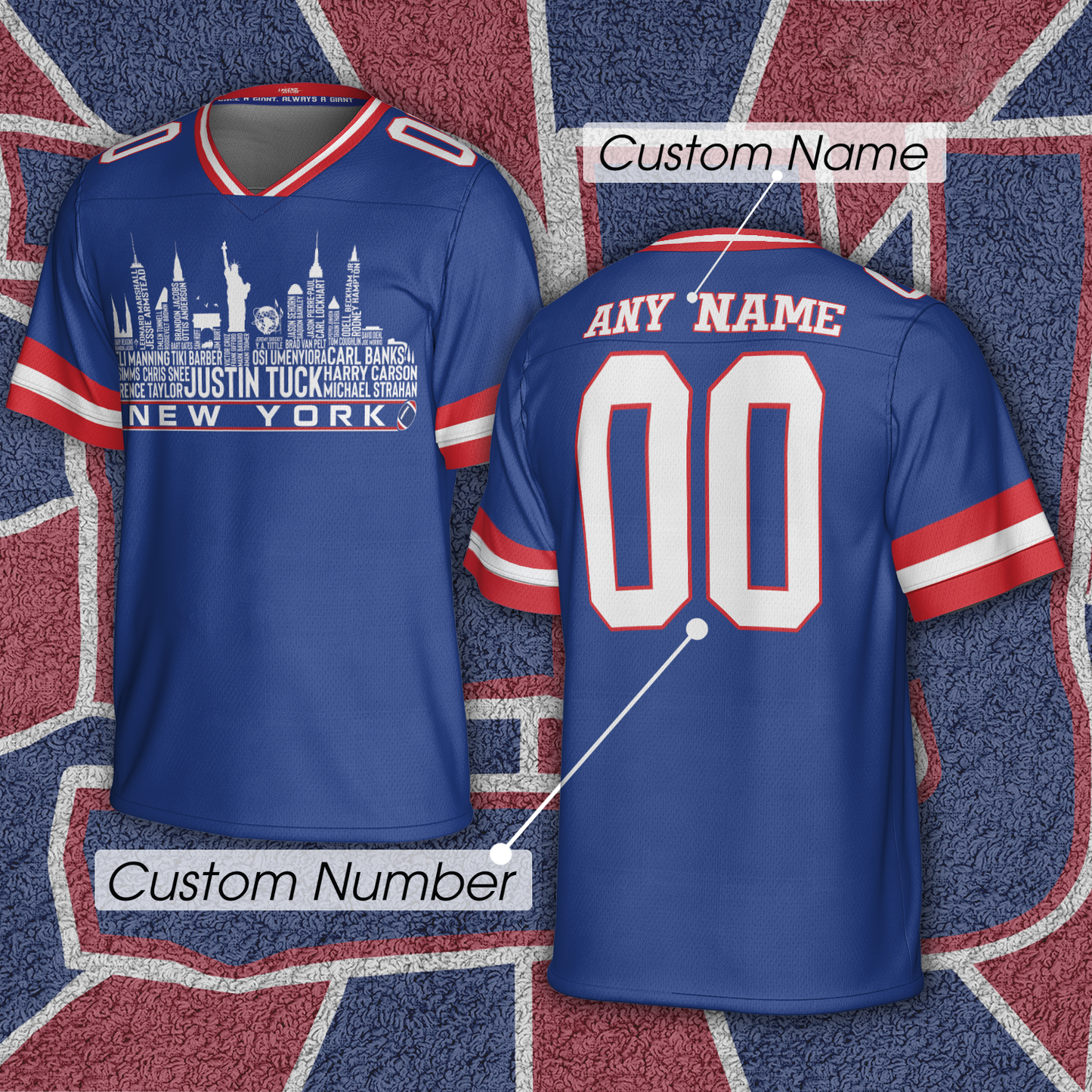 NFL x NYG Greatest Of All Time Personalized Jersey Shirt HLP