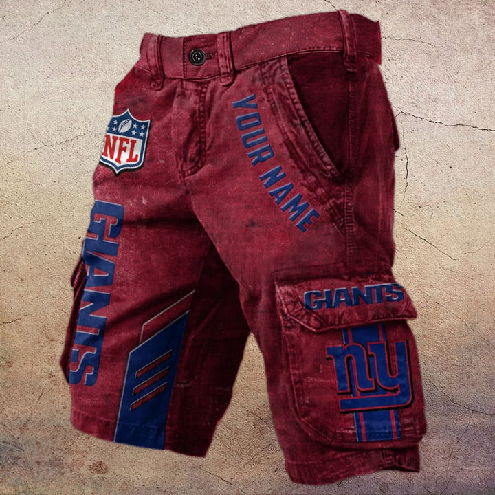 NFL x NYG Personalized Cargo Shorts V1 NAK