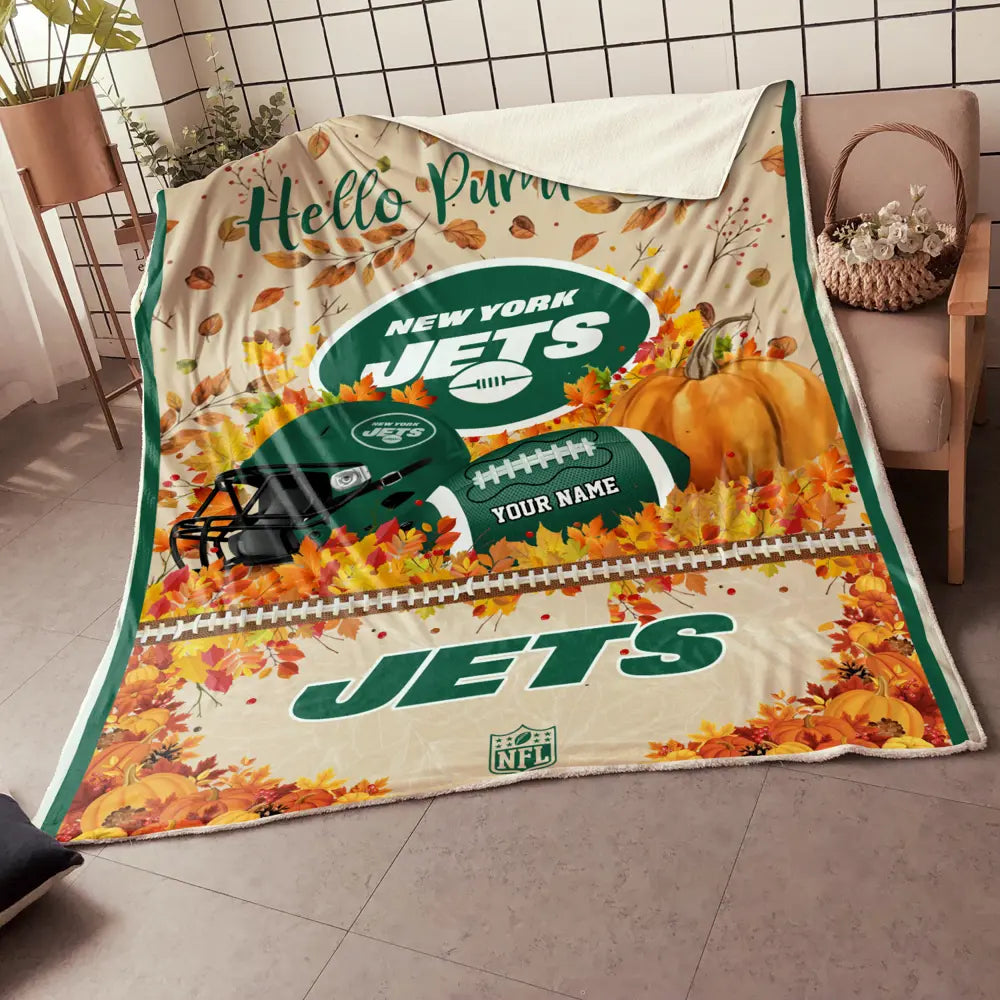 NFL x NYJ Hello Pumpkin Quilt HLP HLPHUONG