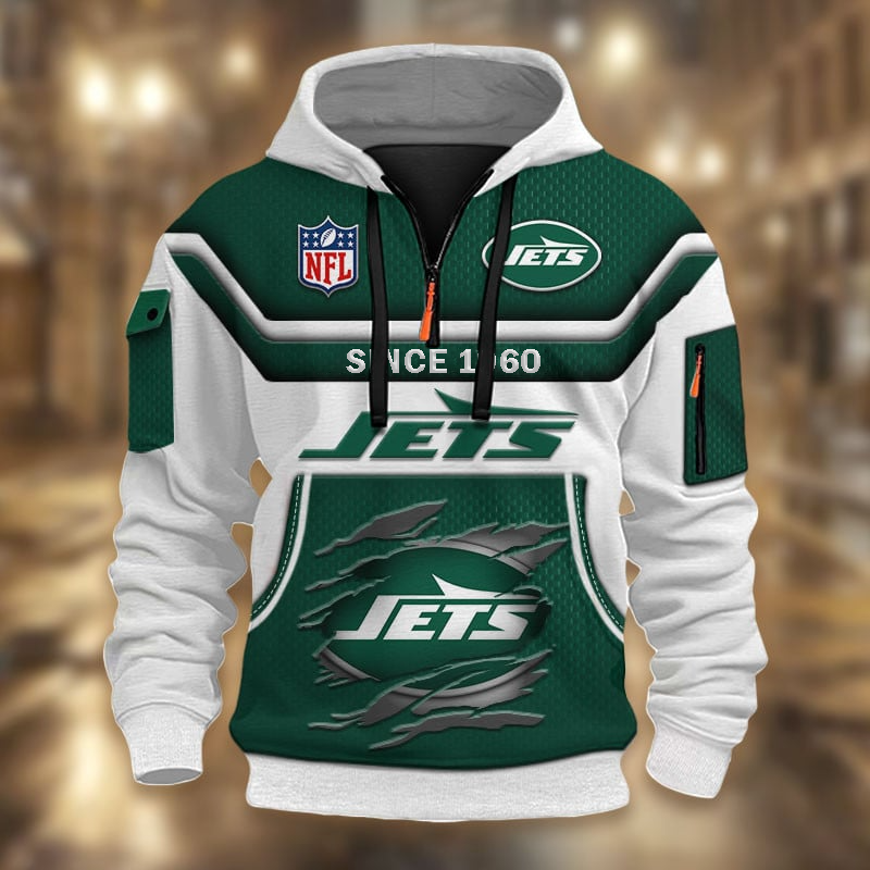 NFL x NYJ Multicolor Zip Hoodie Shirt DDT CTND